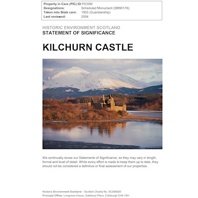 Front cover of Kilchurn Castle Statement of Significance
