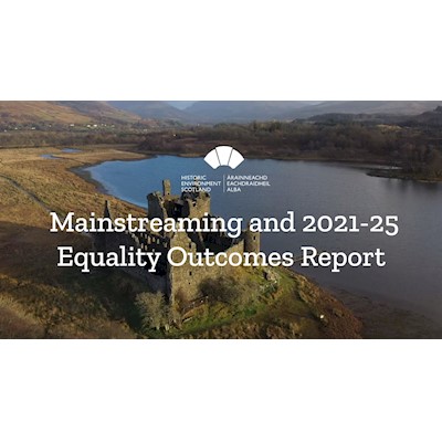 First slide of Mainstreaming and 2021-25 Equality Outcomes Report
