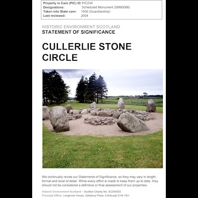 Cullerlie Stone Circle - Statement of Significance