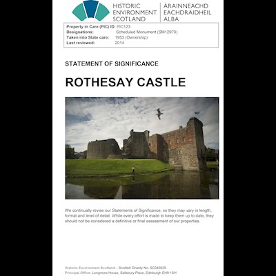 Front cover of Rothesay Castle SoS