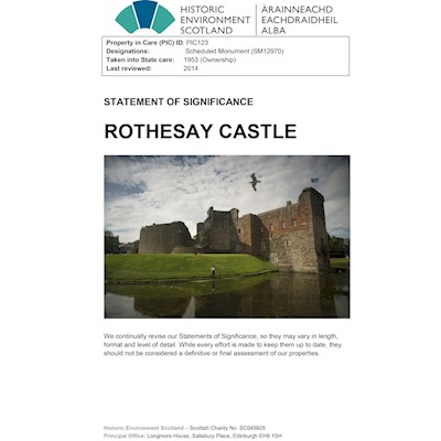 Front cover of Rothesay Castle SoS