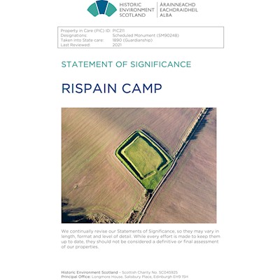 Front cover of Rispain Camp Statement of Significance