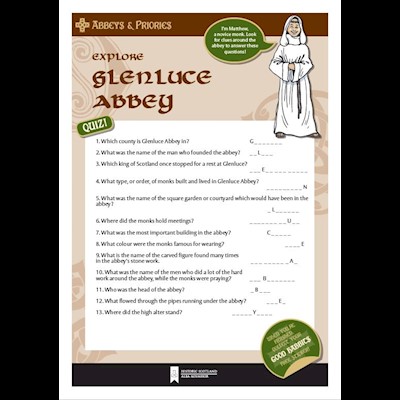 cover of the explore glenluce abbey quiz