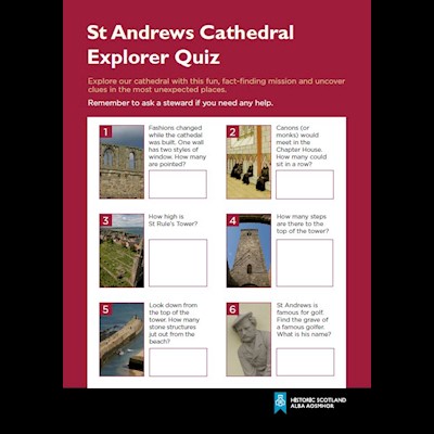 cover of st andrews cathedral explorer quiz