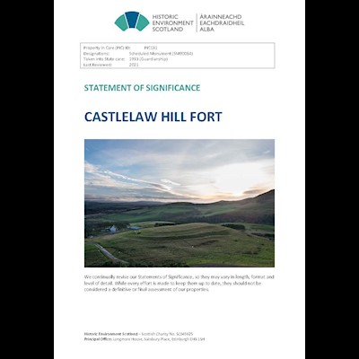 Front cover of Castlelaw Hill Fort Statement of Significance