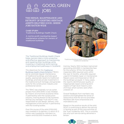 Front cover of Good, Green Jobs case study