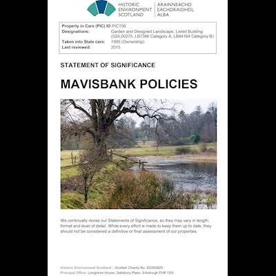 Front cover of Mavisbank Policies Statement of Significance