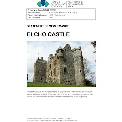 Front cover of Elcho Castle Statement of Significance