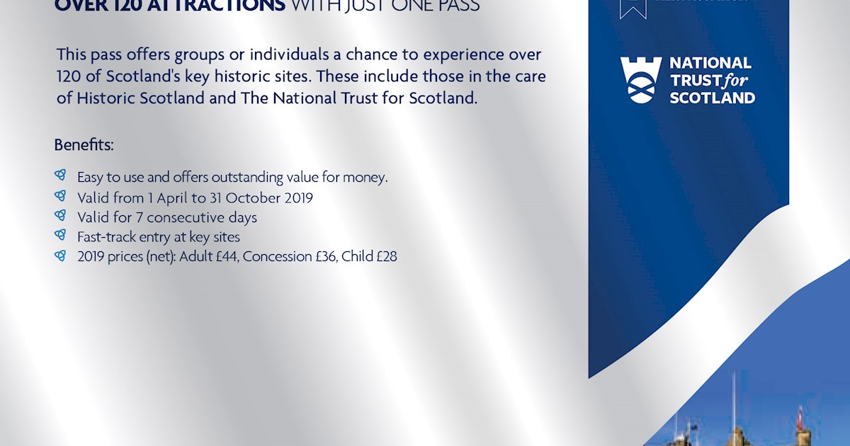 Scottish Heritage Pass Leaflet Historic Environment Scotland