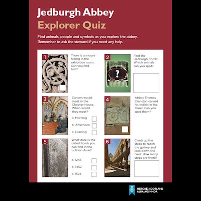 cover for Jedburgh Abbey Explorer Quiz