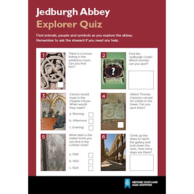 cover for Jedburgh Abbey Explorer Quiz