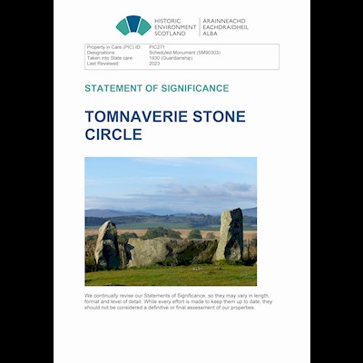Front cover of Tomnaverie Stone Circle Statement of Significance