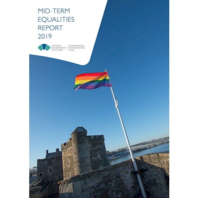 The cover of a document showing a Rainbow Flag flying on a sunny day in front of a castle.