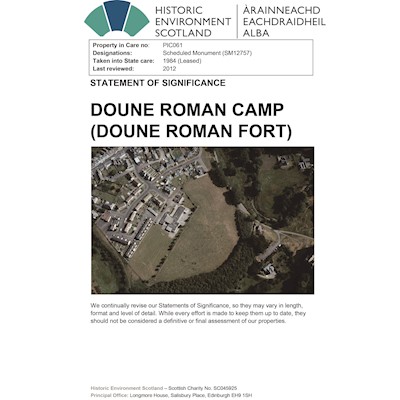 Front cover of Doune Roman Fort (Doune Roman Camp) Statement of Significance