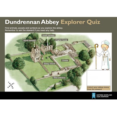 cover of dundrennan abbey explorer quiz