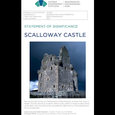 Front cover of Scalloway Castle Statement of Significance