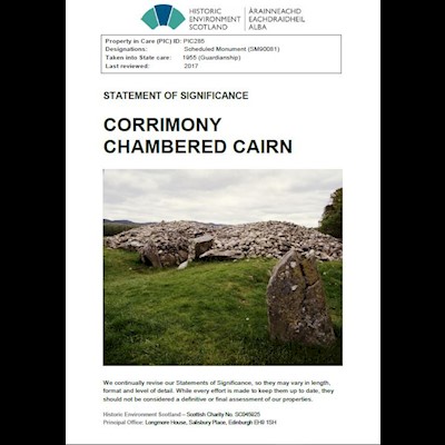 Front cover of Corrimony Chambered Cairn Statement of Significance