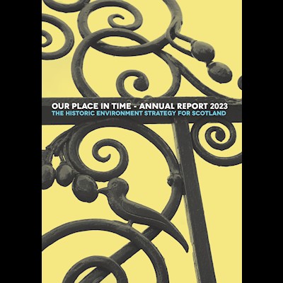 Front cover of Our Place in Time Annual Report 2023
