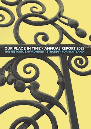 Front cover of Our Place in Time Annual Report 2023