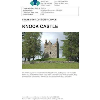 Front cover of Knock Castle Statement of Significance