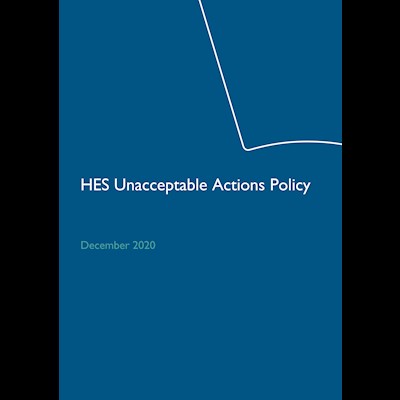 Front cover of Unacceptable Actions Policy