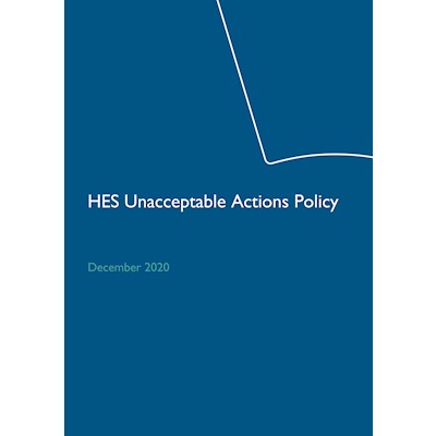Front cover of Unacceptable Actions Policy