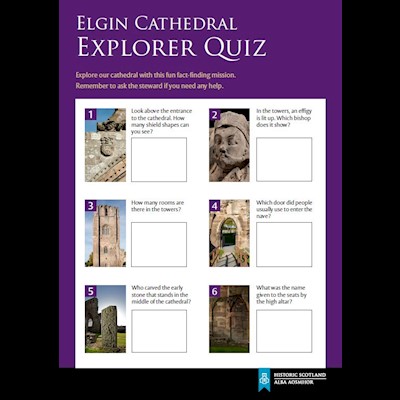 cover of elgin cathedral explorer quiz