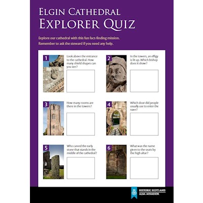 cover of elgin cathedral explorer quiz