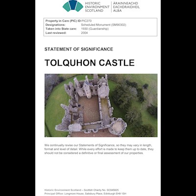 Front cover of Tolquhon Castle SoS