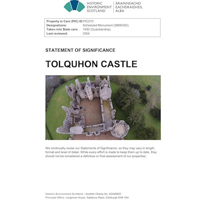 Front cover of Tolquhon Castle SoS