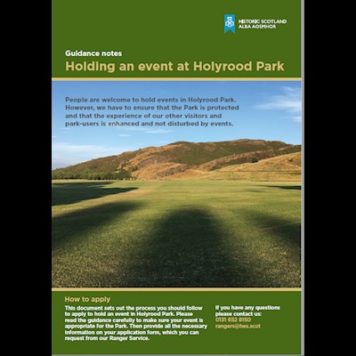 Holyrood Park Guidance Cover Page