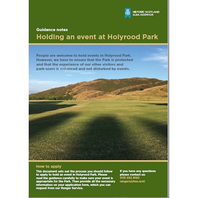 Holyrood Park Guidance Cover Page