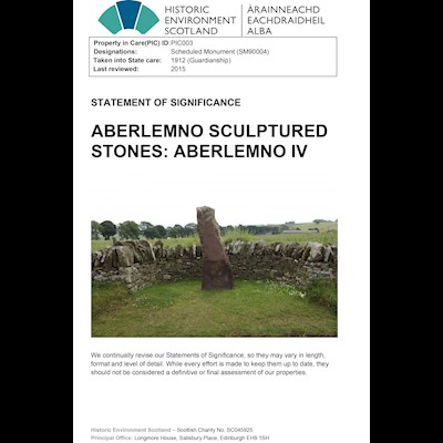 Front cover of Aberlemno Sculptured Stones: Aberlemno IV
