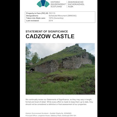 Front cover of Cadzow Castle Statement of Significance