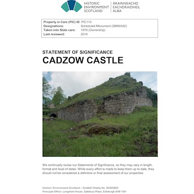 Front cover of Cadzow Castle Statement of Significance