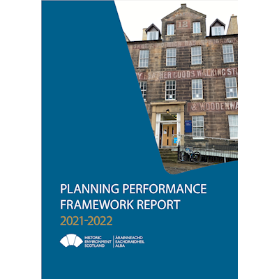 Front cover of the Planning Performance Report 2021-22