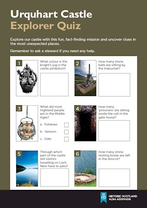 cover for the Urquhart Castle Explorer Quiz