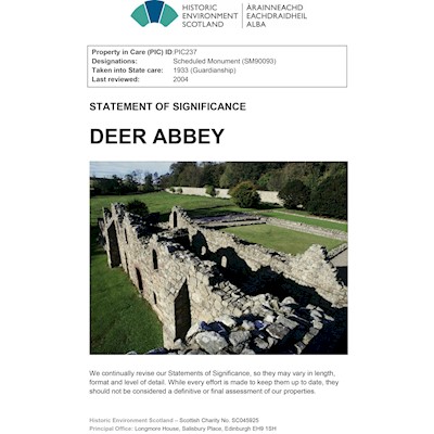 Front cover of Deer Abbey Statement of Significance