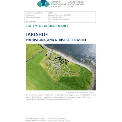 Front cover of Jarlshof Statment of Significance