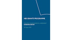 Grants Programme - SEA Screening Report and Determination