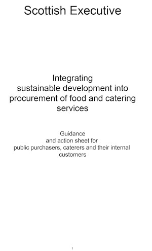 Integrating Sustainable Development into Procurement of Food and Catering Services