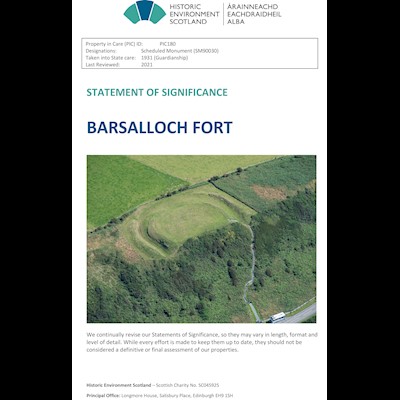 Front cover of Barsalloch Fort Statement of Significance