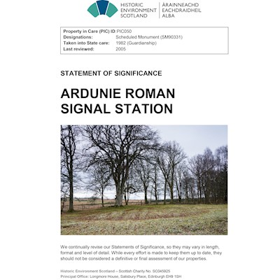Front cover of Ardunie Roman Signal Station statement of significance