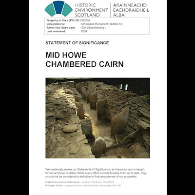 Front cover of Midhowe Chambered Cairn Statement of significance