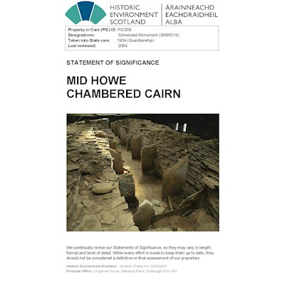Front cover of Midhowe Chambered Cairn Statement of significance