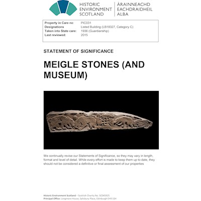 Front cover of Meigle Stones and Museum Statement of Significance