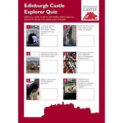 cover of edinburgh castle explorer quiz