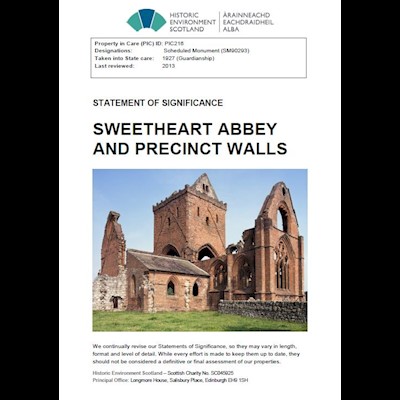 Front cover of Sweetheart Abbey Statement of Significance
