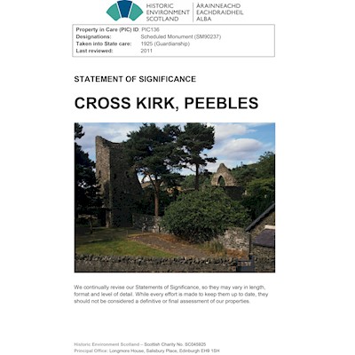 Front cover of Cross Kirk, Peebles, Statement of Significance