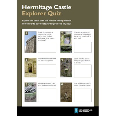 cover of hermitage castle explorer quiz